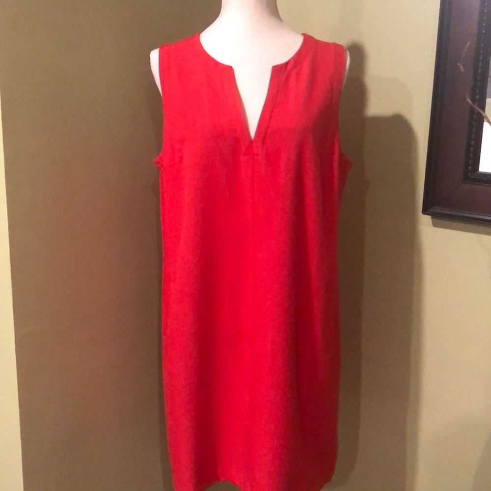 Gap sleeveless Shift Dress Large Red